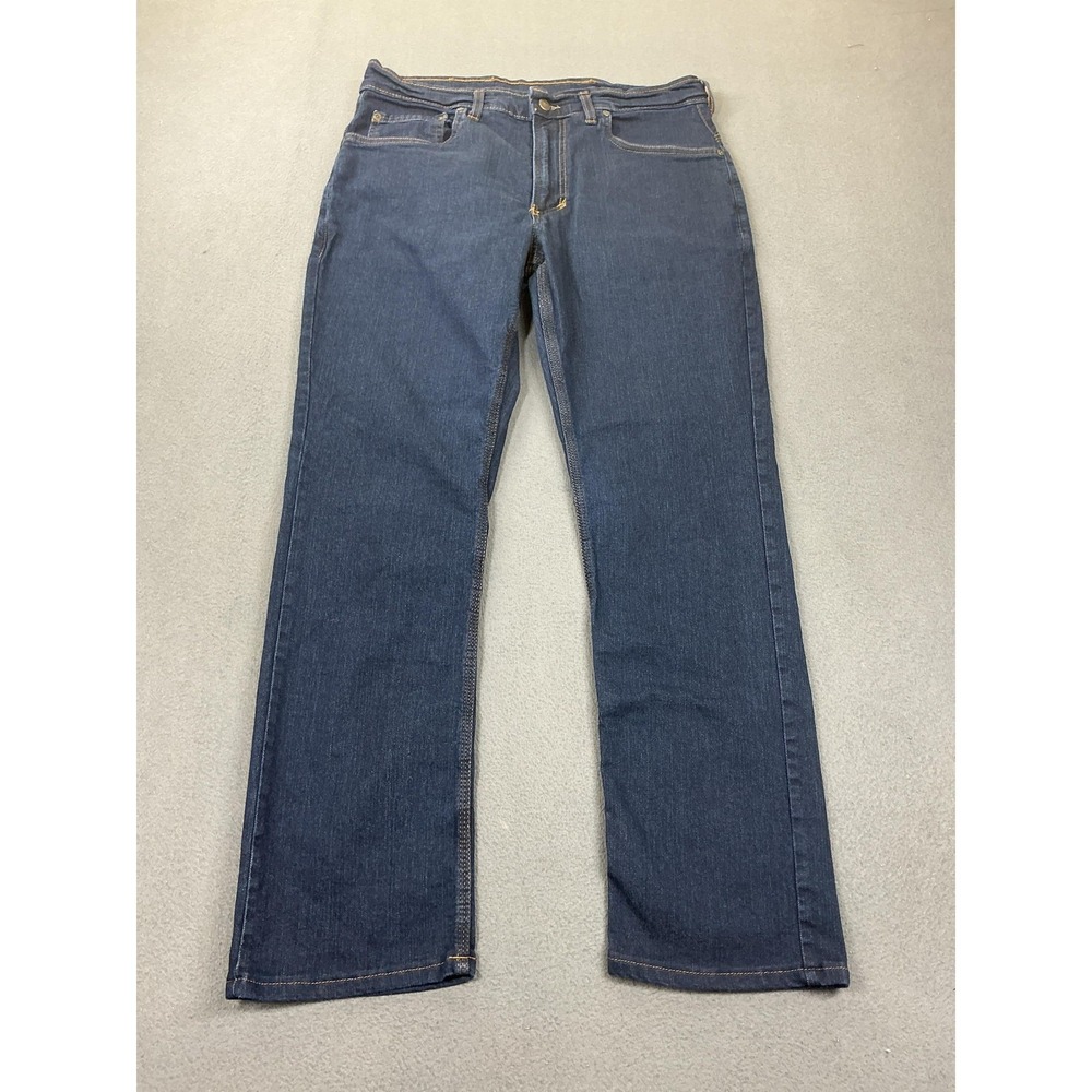 Origin Legit Fit Jeans Mens 36x30 Dark Wash Blue Straight Stretch Denim USA